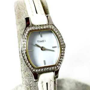 美品 TIMEX タイメックス 宝石宝飾腕時計 ストーン レディース腕時計 クォーツ式 稼働品 動作品 g765
