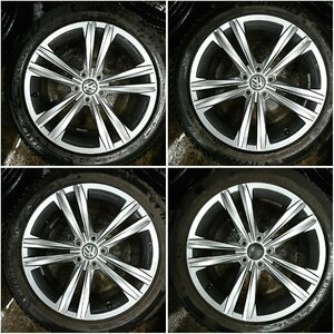 ★中古品★VW フォルクスワーゲン アルテオン 純正 ホイール 18×8J＋40 112-5H 4本 245/45R18 パサート ザビートル【他商品と同梱歓