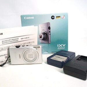 【動作品】CANON キャノン IXY 220F コンパクトデジタルカメラ デジタルカメラ シルバー (元箱、SDメモリー、バッテリー付) H0514