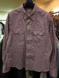 TENDERLOIN テンダーロイン T-WESTERN SHT L/S チェッカー柄 ウエスタンシャツ 赤 レッド RED S