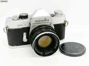 ★minolta ミノルタ SR-1 AUTO ROKKOR-PF 1:2 55mm 一眼レフ フィルムカメラ ボディ レンズ シャッター可能 ジャンク 2496K8-8