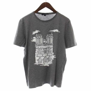 バーバリープローサムコレクション BURBERRY PRORSUM COLLECTION Tシャツ カットソー プリント 大聖堂 半袖 M グレー /YI18 メンズ