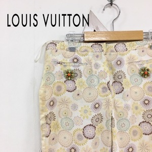 【送料無料】LOUIS VUITTON　ルイヴィトン　レディース　ボトムス　7分丈　総柄　クリーム