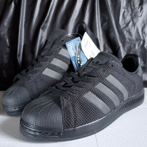 新品タグ付き 26.5 adidas SUPER STAR BOUNCE スーパースター ブラック チャコール グレー 黒 灰色 SUPERSTAR