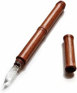 七十二号筆屋 手作り木製 メディア ペン 万年筆 高級 EF 細字ガラスのペン (黄
