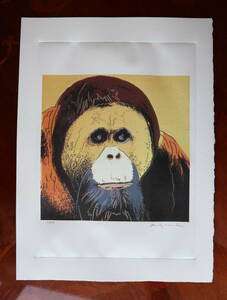 送料無料★アンディ・ウォーホルAndy Warhol (Orangutan)オラウータン★限定数売★販売証明書付属★リトグラフ 1/300★エスタンプ★超特価 