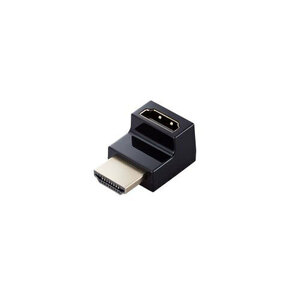 まとめ得 エレコム HDMI L字型アダプター(タイプA-タイプA)スリム 上向き AD-HDAABS01BK x [2個] /l