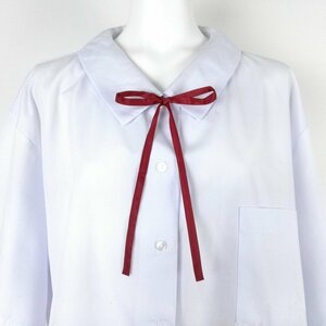 【1本】スクール 紐タイ 棒タイ 制服 無地 ナイロン 赤 中古 TAI-1-RE VI