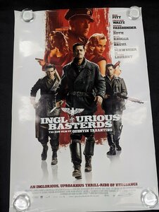 ○M335/US版1sh 両面印刷映画ポスター/【INGLOURIOUS BASTERDS】(イングロリアス・バスターズ) 　ORG/DS/1円～