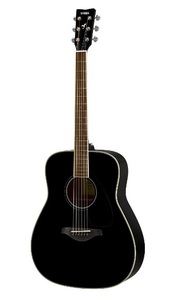 YAMAHA（ヤマハ）アコースティックギターFG820　BLACK//02　ソフトケース付き