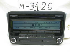 M-3426　VolksWagen　フォルクスワーゲン　ポロ　5M0 035 183　MP3　CDデッキ　純正オーディオ　補償付き