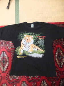 古着 タイガー Tシャツ Lサイズ アニマル柄 Tiger T-shirt スーベニア 動物Tシャツ zoo
