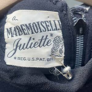 ~50s vintage Mademoiselle Juliette 黒 フォーマルドレス ワンピース ヴィンテージ