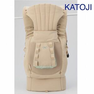 新品 KATOJI ベビーキャリア ベージュ 未使用 カトージ メッシュ 抱っこ おんぶ 横抱っこ ベビー 出産準備 ヘッドサポート 日よけカバー