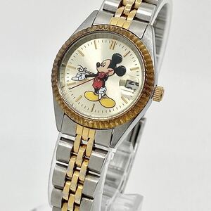 SII ローラス Disney Mickey Mouse 腕時計 MU0958 デイト クォーツ quartz コンビ ゴールド シルバー 金銀 ディズニー ミッキー Y682