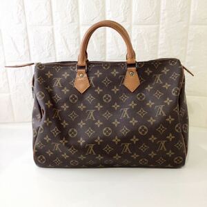 LOUIS VUITTON ルイ・ヴィトン スピーディ35 ハンドバッグ モノグラム シリアル VI872 ミニボストン パドロック ブラウン ナ28-18