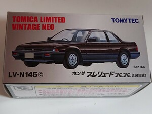 (新品)ホンダ 2代目プレリュード E-AB 1.8XX(黒/グレー)1984年トミカリミテッド ヴィンテージ ネオ LV-N145c（宅急便コンパクト発送）