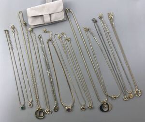 1000円〜●★アクセサリー★ ネックレスChristian Dior ロゴマークゴールド系 ラインストーン CDマーク 他まとめ ★okoy2632876-42★op3754