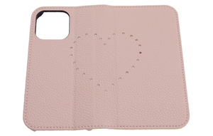 未使用 iPhone 13 Pro用 Blanccoco ピンク ハート スマホケース NY-BIG Heart Leather 合皮ケース 手帳型 送料無料