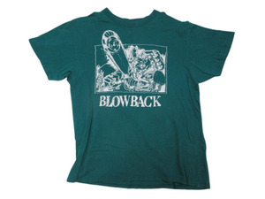 即決☆新潟ハードコア BLOWBACK ブロウバック Tシャツ エメラルドグリーン系 SIZE:L.hardcore punk g.i.s.m lip cream goul 