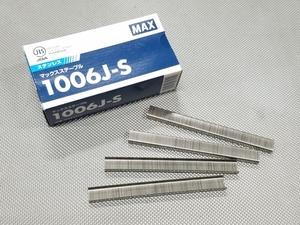 ●MAX ステンレス ステープル 1006J-S 400本 ＞ 肩幅10mm 足長6mm 国産 マックス バイク オートバイ 原付 水上 エア エアー タッカー 針 芯