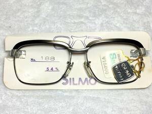 デッドストック SILMO ブロー 眼鏡 188 54 SPM サンプラチナ ブラウン シルバー ビンテージ 未使用 サーモント フレーム 昭和 レトロ