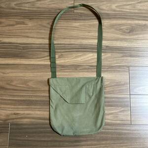 2019 S/S Engineered Garments Shoulder Pouch - Acrylic Coated Cotton-Olive ショルダーポーチ アクリルコットン オリーブ サコッシュ