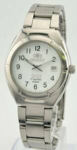 【オリエント　1円～】　◎ORIENT◎　UN59-C2　スリースター　クリスタル　デイト　腕時計　クォーツ　稼働　メンズ　L8279