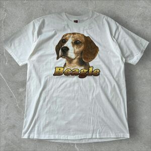 90s FRUIT OF THE LOOM 犬 Tシャツ ビーグル フルーツオブザルーム アニマル キャラクター 白 ヴィンテージ 90年代 半袖 