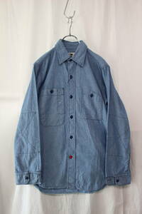 SALE!!ENGINEERED GARMENTS/エンジニアドガーメンツ/シャンブレーシャツ/ワークシャツ/ライトブルー/ボタン紺x赤/サイズXS