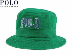 POLORalphLauren ポロラルフローレン 『POLO』刺繍ロゴ コットンハット HAT グリーン 480 L/XLサイズ