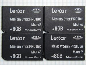 ★Lexar メモリースティック PRODuo ８ＧＢ ４枚 中古 ★送料６３円～