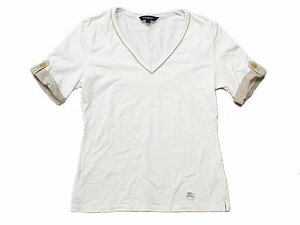 富士屋◆1円スタート◆バーバリー BURBERRY レディース Tシャツ ホワイト