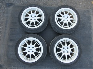 【ENKEI Racing MT-03】エンケイレーシング MT-03 16X7.0J 4穴 PCD114.3 195/50R16 バリ山?タイヤ付