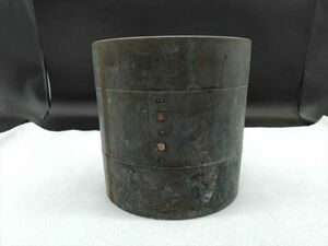 火鉢 真鍮 アンティーク 時代物 年代物 骨董 レトロ 金属工芸 (21_1106_3)