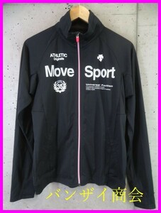 6240s7◆良品◆DESCENTE デサント【MOVE SPORTS ムーブスポーツ】トラックジャージジャケット O/ウインドブレーカー/ポロシャツ/レディース