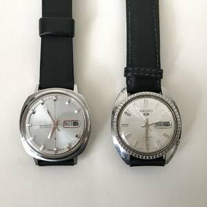 SEIKO 5 セイコー ファイブ 2点まとめて 21JEWELS 6119-6003 / 6119-7040 腕時計 カレンダー ヴィンテージ vintage watch 動作品 現状品