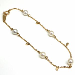 MIKIMOTO(ミキモト)◆K18 アコヤ本真珠ブレスレット◆A 約2.8g 約20.0cm bracelet diamond jewelry ジュエリー EA7/EA8