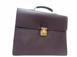 1円 LOUIS VUITTON ルイヴィトン M30036 タイガ セルヴィエット モスコバ ビジネスバッグ ブリーフケース メンズ ボルドー系 AY2411