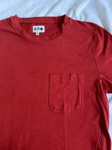 APC カーハート アーペーセー CARHARTT ポケット Tシャツ サイズXS 赤／レッド コラボ 限定 