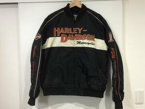 2403124 ハーレーダビットソン HARLEY-DAVIDSON ビンテージ ライダースジャケット アメリカン 刺繍 Mサイズ