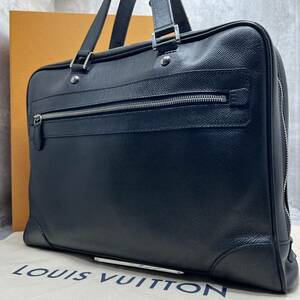 【極美品】ルイヴィトン LOUIS VUITTON イゴール タイガ ブリーフケース ビジネスバッグ レザー A4収納 メンズ 黒 ブラック M31172