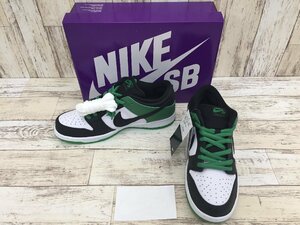 148B NIKE SB DUNK LOW PRO BLACK AND CLASSIC GREEN BQ6817-302【未使用】