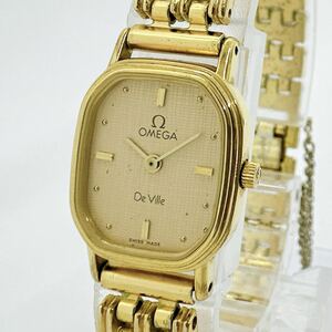 05109 オメガ OMEGA 1450 デビル DE VILLE レディース 腕時計 クォーツ 電池式 QZ ゴールドカラー