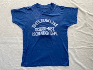 80s～ ビンテージ　ホワイトベアレーク レクリエーション　ナンバリング　Tシャツ 　　