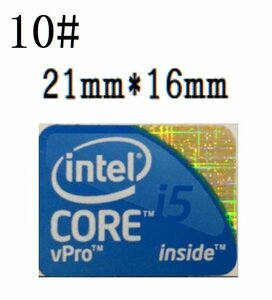 10# 初代目【CORE i5vPro】エンブレムシール　■21*16㎜■ 条件付き送料無料