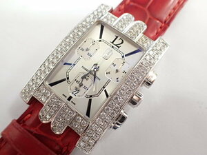 HW ハリーウィンストン アベニュー 310UCQW K18WG クロノグラフ ダイヤベゼル クオーツ 腕時計