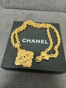 美品 CHANEL シャネル ヴィンテージ ココマーク ゴールド ネックレス チェーン アクセサリー 96A VINTAGE 存在感◎ 1円〜 箱有り