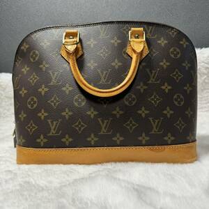 1円 【鑑定済】 ★良品★LV LOUIS VUITTON ハンドバック モノグラム ブラウン アルマPM M51130 