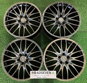 ★WORK ワーク STEEZ スティーズ 18インチ 18×8J +38 PCD114.3 5H ハブ:約73mm 4本Set 中古 ★塗装の剥がれ/クリア剥がれ有 ★送料無料